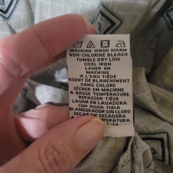 Island Shares Shirt Mens 4x Gray Pattern Button Up 100% Silk - Picture 10 of 10